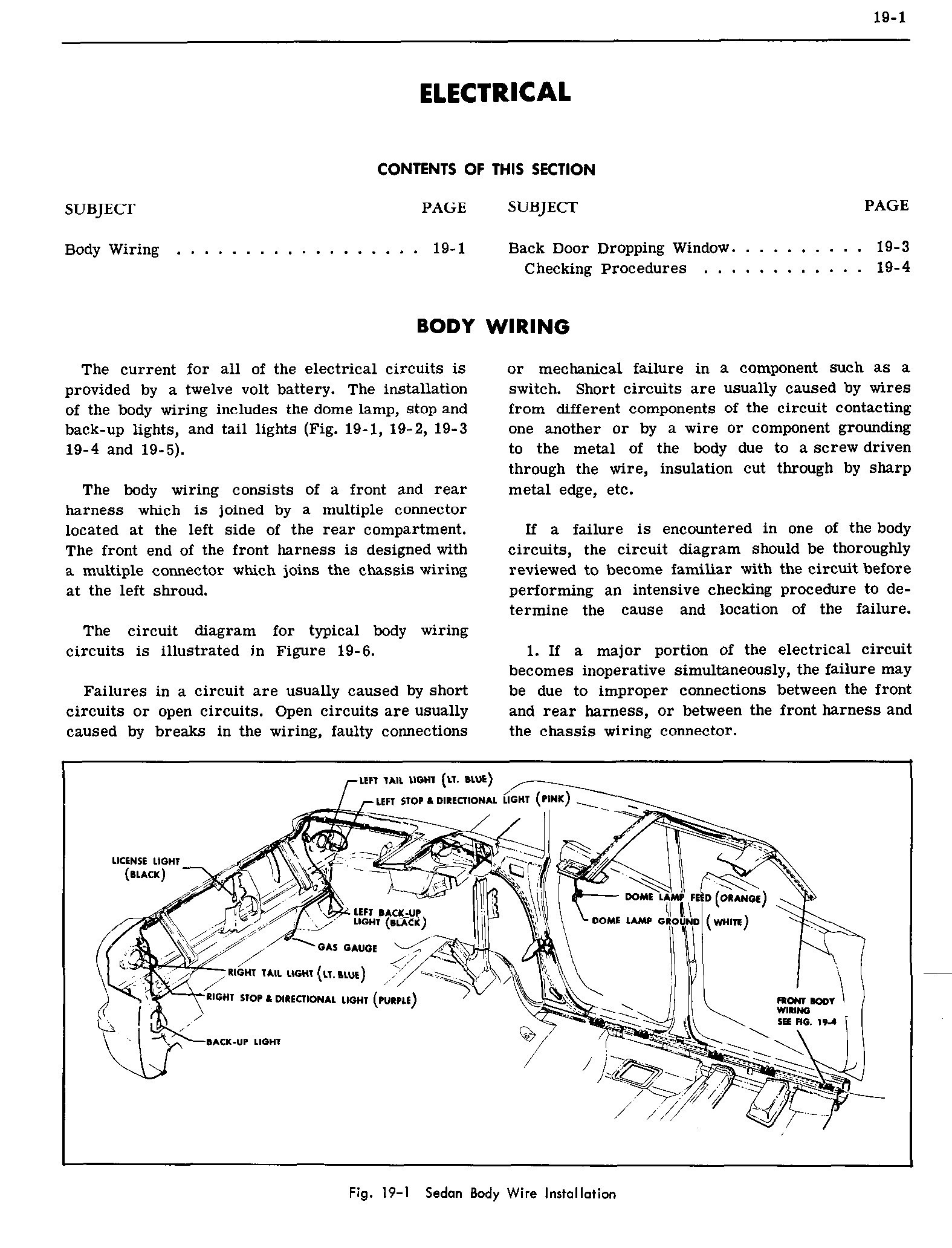 1962 Pontiac Shop Manual- Tempest Electrical Page 1 of 5
